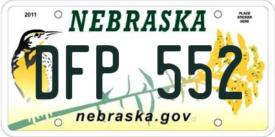 NE license plate DFP552