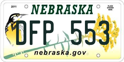 NE license plate DFP553