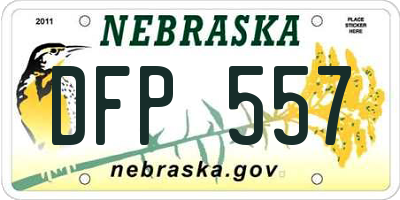NE license plate DFP557