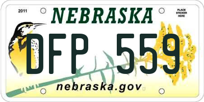 NE license plate DFP559