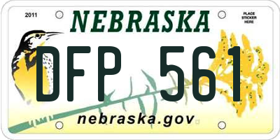 NE license plate DFP561