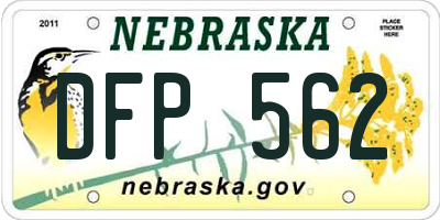 NE license plate DFP562
