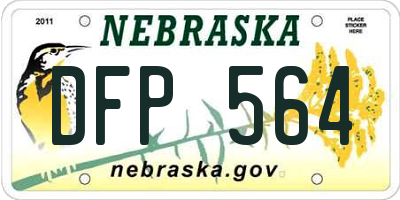 NE license plate DFP564