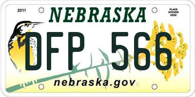 NE license plate DFP566