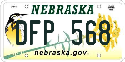 NE license plate DFP568