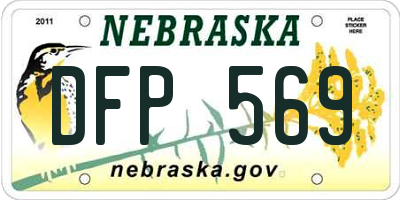 NE license plate DFP569