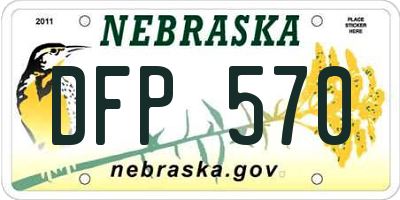 NE license plate DFP570