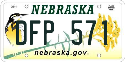 NE license plate DFP571