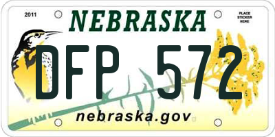 NE license plate DFP572