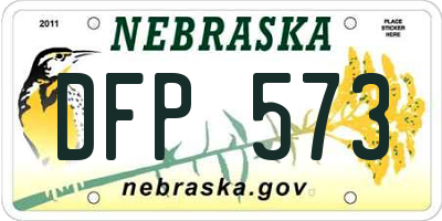 NE license plate DFP573