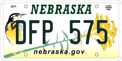 NE license plate DFP575