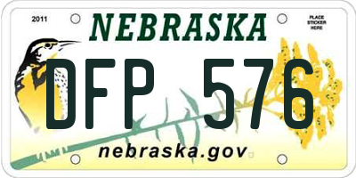 NE license plate DFP576