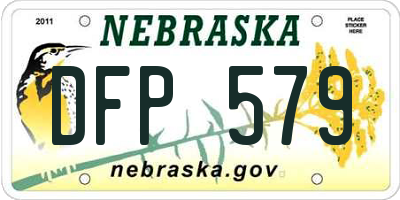 NE license plate DFP579