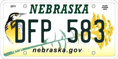 NE license plate DFP583