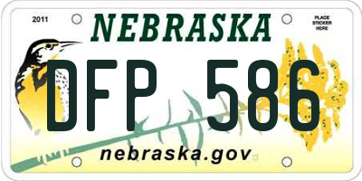 NE license plate DFP586