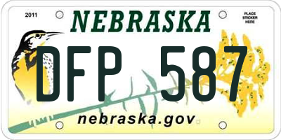 NE license plate DFP587