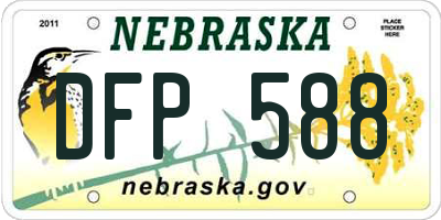 NE license plate DFP588