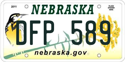NE license plate DFP589