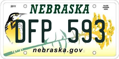 NE license plate DFP593