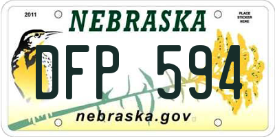 NE license plate DFP594