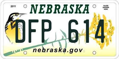 NE license plate DFP614