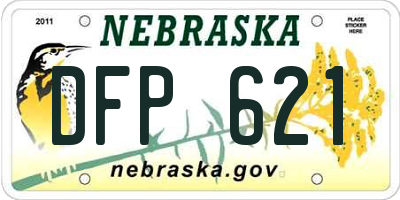 NE license plate DFP621