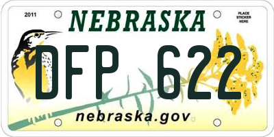 NE license plate DFP622