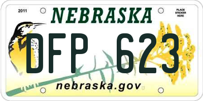 NE license plate DFP623