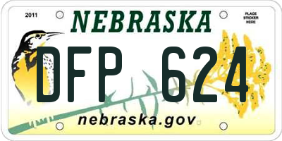 NE license plate DFP624