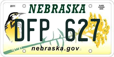 NE license plate DFP627