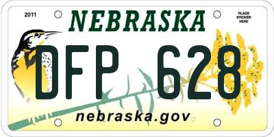NE license plate DFP628