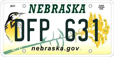NE license plate DFP631