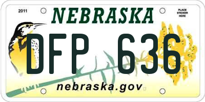 NE license plate DFP636