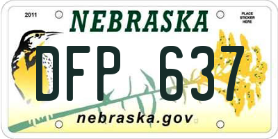 NE license plate DFP637
