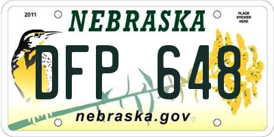 NE license plate DFP648