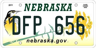 NE license plate DFP656
