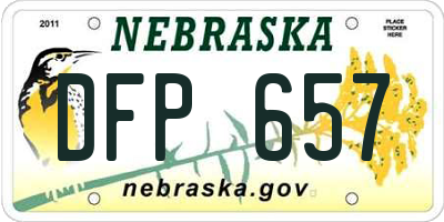 NE license plate DFP657
