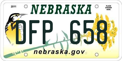 NE license plate DFP658