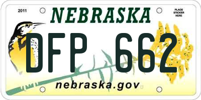 NE license plate DFP662