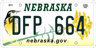 NE license plate DFP664