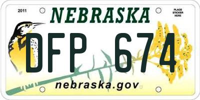 NE license plate DFP674