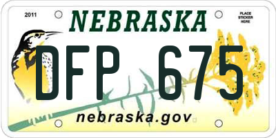 NE license plate DFP675