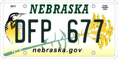 NE license plate DFP677