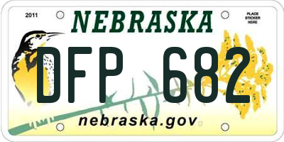 NE license plate DFP682