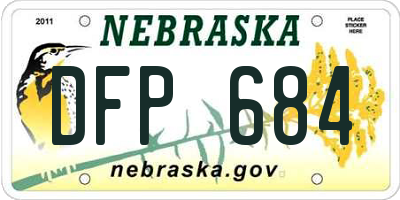 NE license plate DFP684