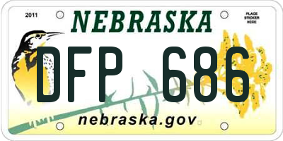 NE license plate DFP686