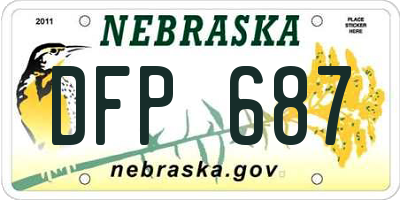 NE license plate DFP687