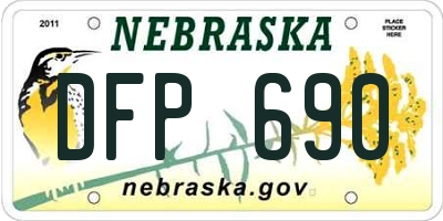 NE license plate DFP690