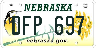 NE license plate DFP697