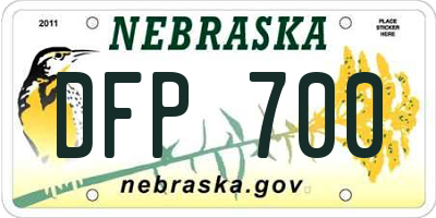 NE license plate DFP700
